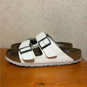 Birkenstock Arizona Birko-flor Sandals White Womens Size 8-8.5